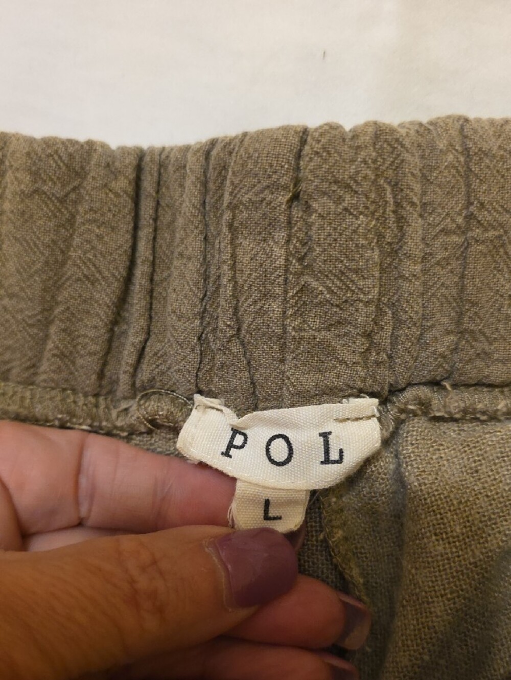 NWOT POL Patchwork Joggers in Olive, Cream and Floral - Picture 4 of 4